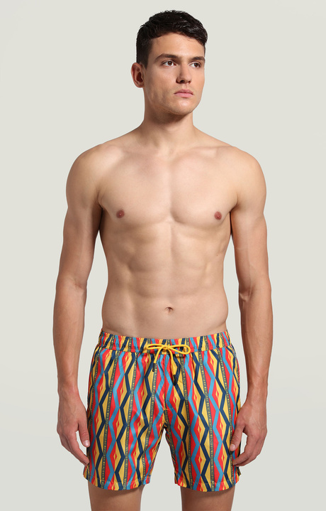 Men's all-over swim shorts, YELLOW Men's all-over swim shorts, YELLOW, hi-res-1
