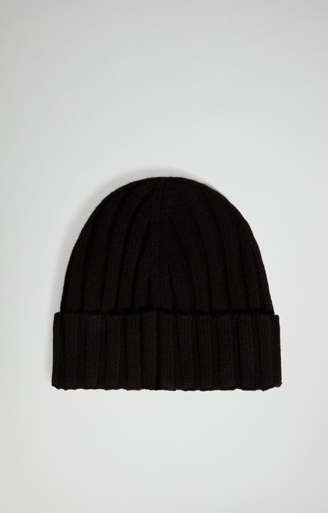Men's ribbed winter hat, BLACK, hi-res-1