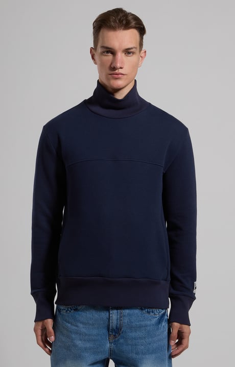 Men's mockneck sweatshirt, BLACK IRIS Men's mockneck sweatshirt, BLACK IRIS, hi-res-1