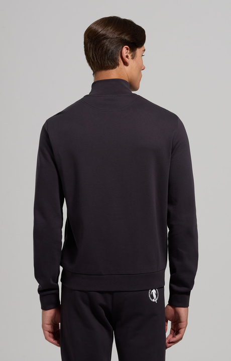 Men's soccer sweatshirt with zip, BLUE GRAPHITE, hi-res-1