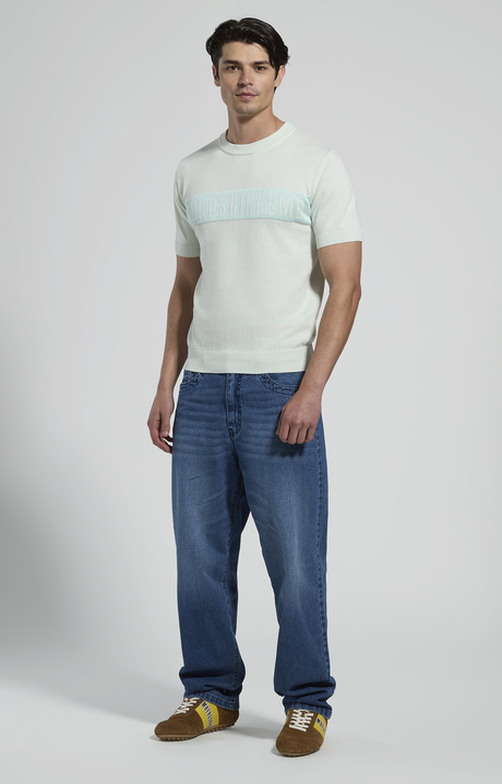 Men's short-sleeve knit sweater, MILKY GREEN, hi-res-1