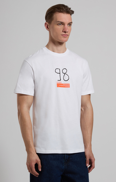 Embroidered men’s T-shirt, WHITE Embroidered men’s T-shirt, WHITE, hi-res-1