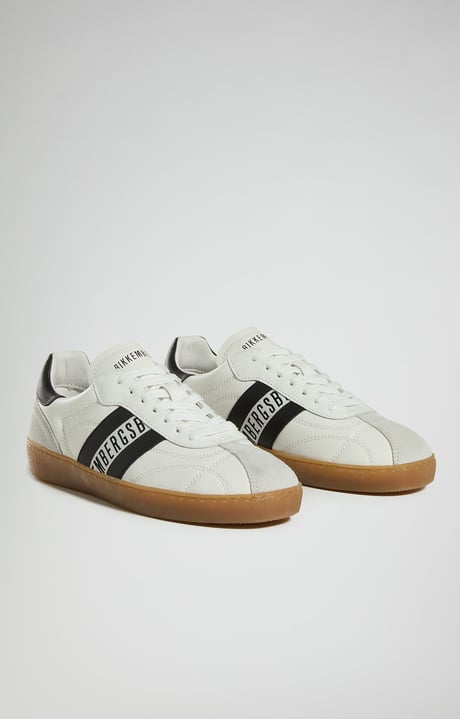 Men's Recoba sneakers with contrast stitching, WHITE Men's Recoba sneakers with contrast stitching, WHITE, hi-res-1