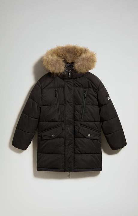 Junior quilted jacket, BLACK Junior quilted jacket, BLACK, hi-res-1