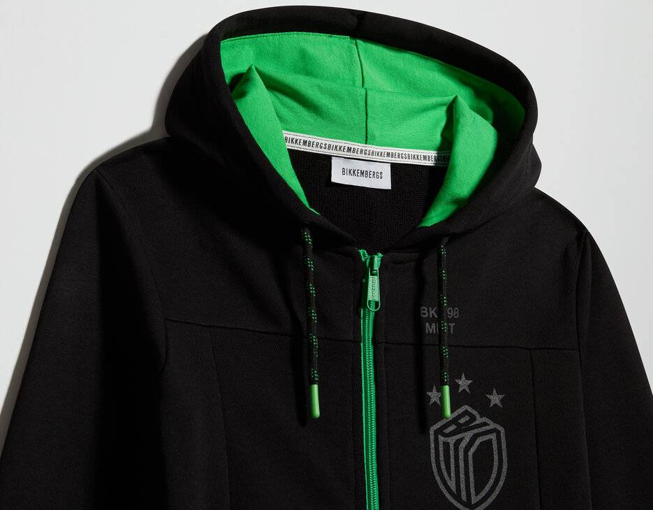 Junior's zip-up sweatshirt, BLACK, hi-res-1