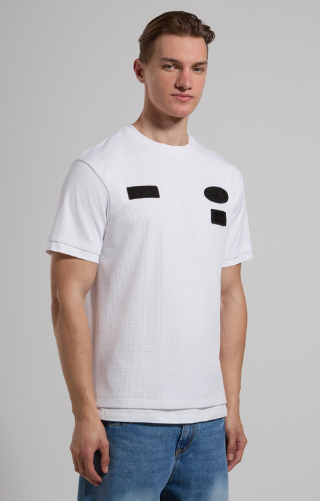 Men’s mesh T-shirt, WHITE Men’s mesh T-shirt, WHITE, hi-res-1