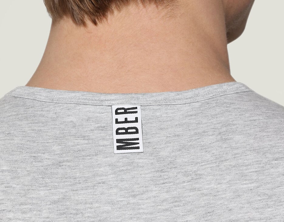 Men's V-neck undershirt, GREY MELANGE Men's V-neck undershirt, GREY MELANGE, hi-res-1