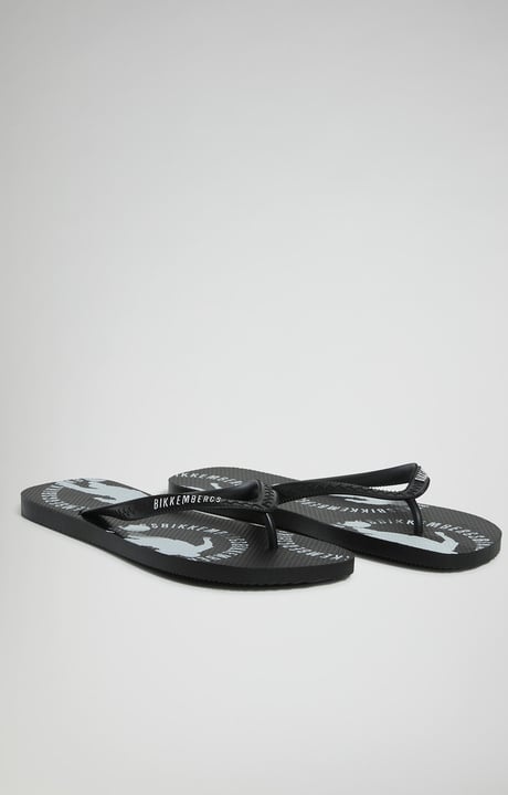 Men's flip flops with sack, BLACK Men's flip flops with sack, BLACK, hi-res-1