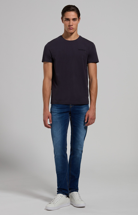 Men's embroidered logo T-shirt, BLUE GRAPHITE, hi-res-1