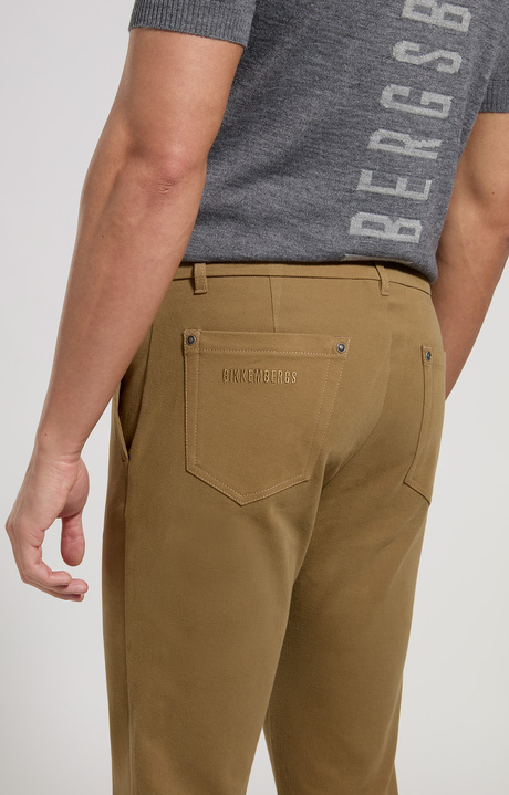 Men's pants with embroidered logo, CAMEL, hi-res-1