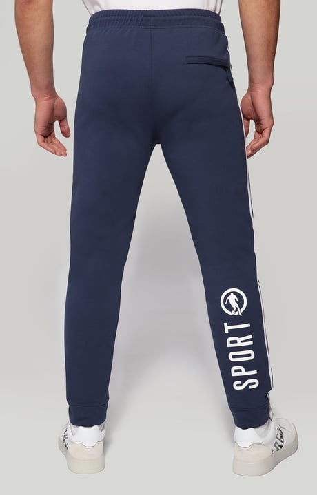 Men's fleece sweatpants , BLUE Men's fleece sweatpants , BLUE, hi-res-1
