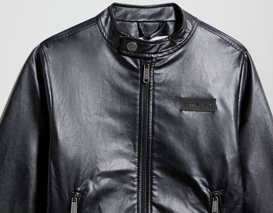 Boys&rsquo; biker jacket, BLACK, hi-res-1