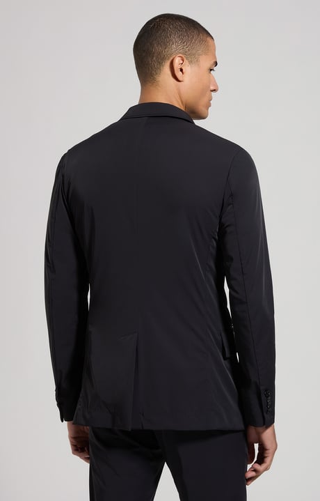 Creaseless men's travel jacket, BLACK, hi-res-1