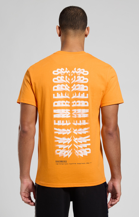 Optical print men's T-shirt, ORIOLE, hi-res-1