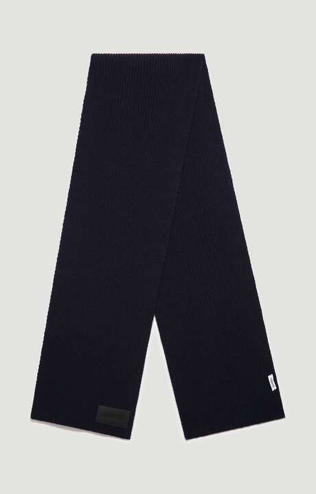 bikkembergs Men's Blue scarf with patch 25x180 cm