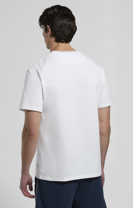 Men's ribbed-collar T-shirt, WHITE, hi-res-1