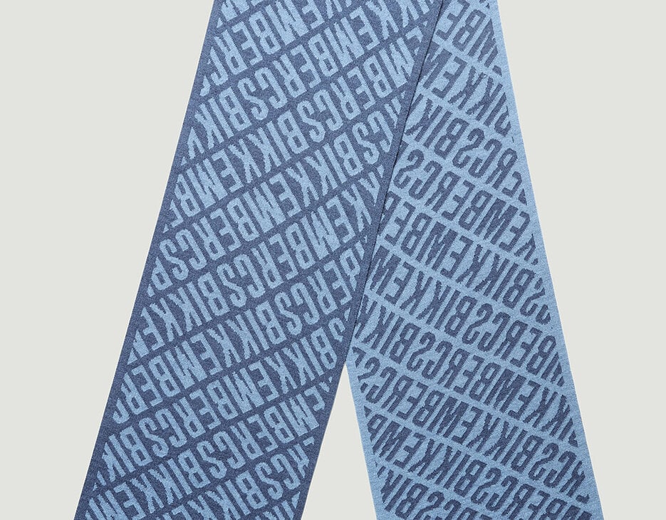 Scarf with all-over logo 25x182 cm, NAVY DENIM Scarf with all-over logo 25x182 cm, NAVY DENIM, hi-res-1