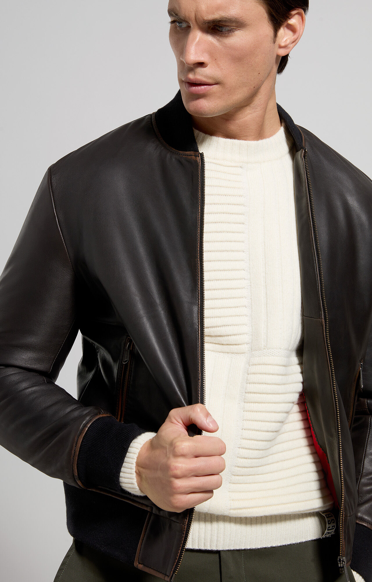 Bikkembergs leather jacket cheap