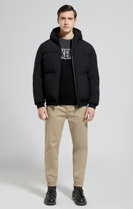 Men's hooded bomber, METEORITE BLACK, hi-res-1