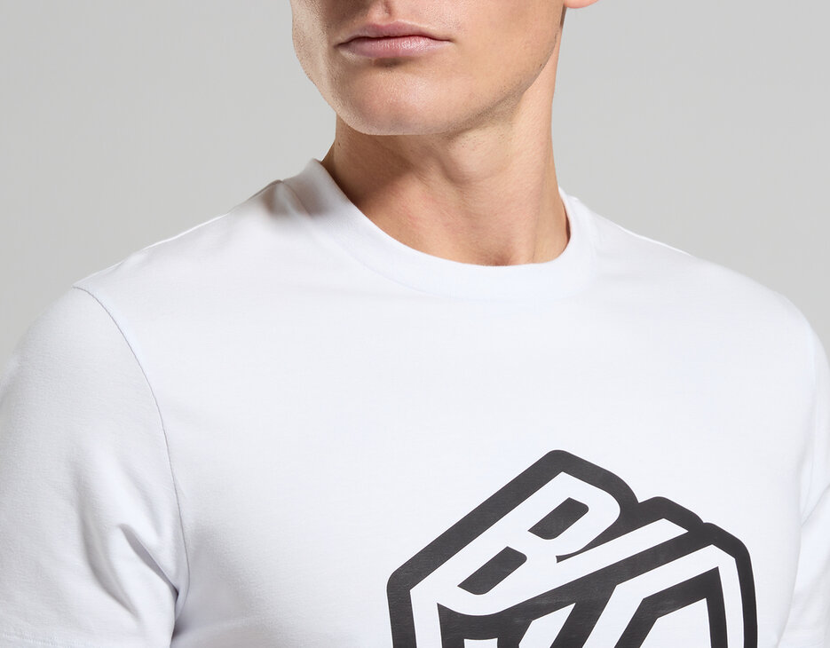 Slim fit men's T-shirt, WHITE Slim fit men's T-shirt, WHITE, hi-res-1