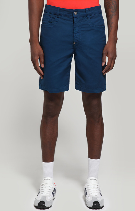 Men's shorts garment-dyed, TURQUOISE, hi-res-1