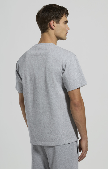 Men's contrast logo T-shirt, GREY MELANGE MID/LIGH, hi-res-1