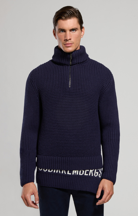Men's sweater with layered effect, DRESS BLUES, hi-res-1