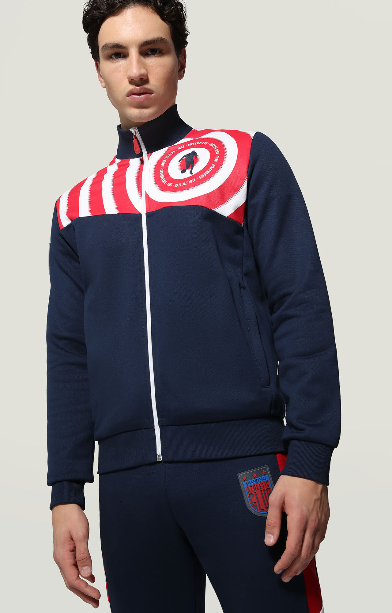 dirk bikkembergs Men's fleece sweatshirt with patch