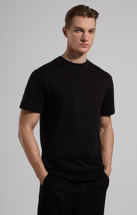 Men’s T-shirt with bold back print, BLACK, hi-res-1