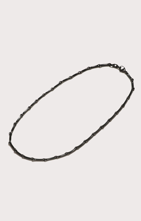 bikkembergs Dark Grey Men's necklace with hammered effect