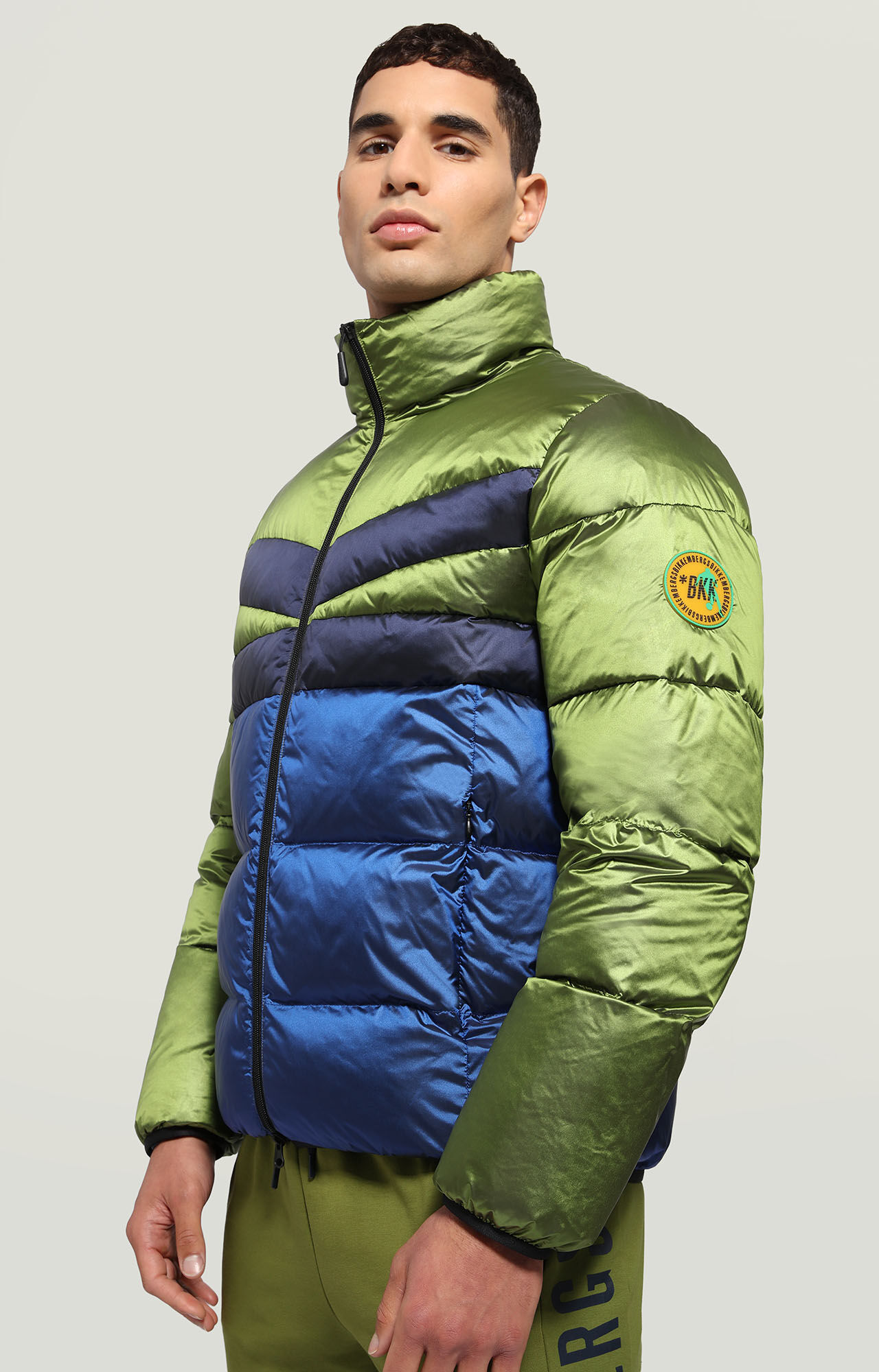 multi logo down puffer jacket