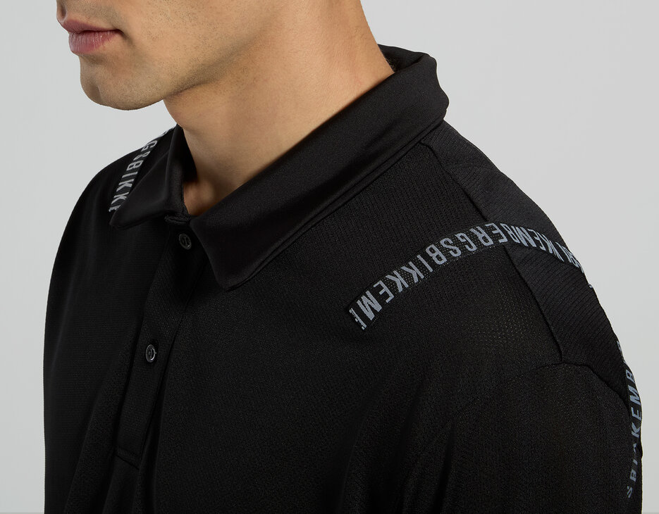 Men's mesh polo, BLACK, hi-res-1