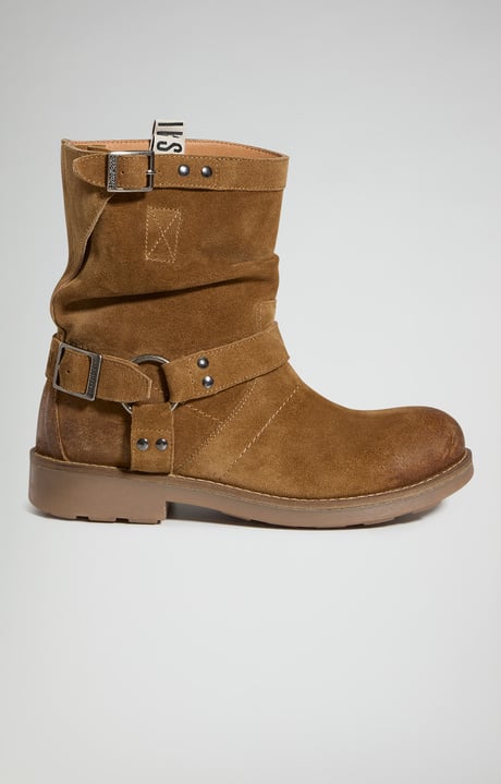 Women’s Vintage biker boots , COGNAC Women’s Vintage biker boots , COGNAC, hi-res-1