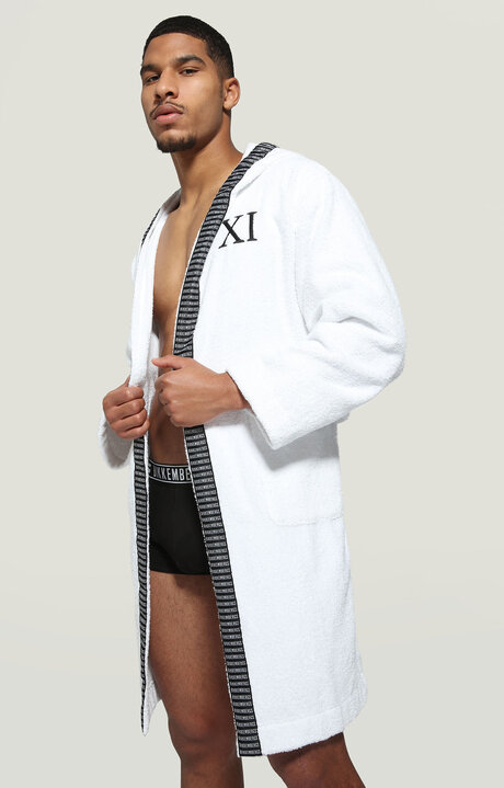 bikkembergs White Men's bathrobe with tape
