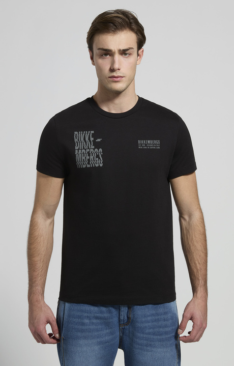 Men's contrast-print T-shirt, BLACK, hi-res-1