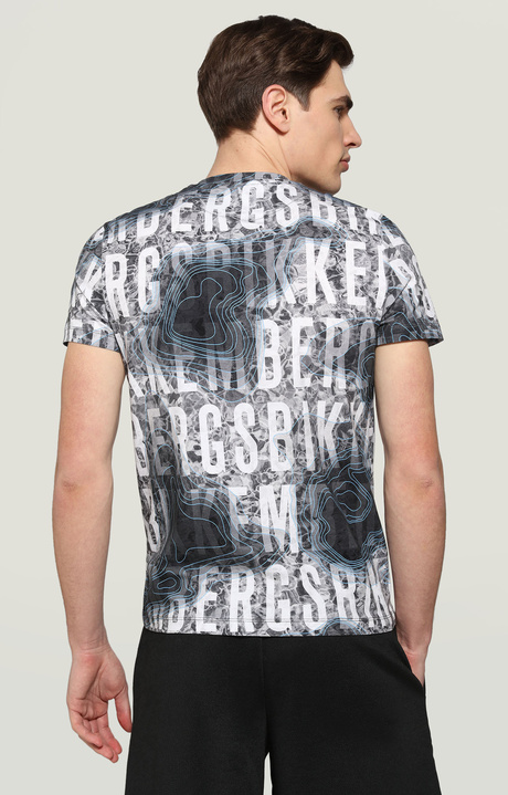 Men's T-shirt with water map print, WATERMAP GREY Men's T-shirt with water map print, WATERMAP GREY, hi-res-1