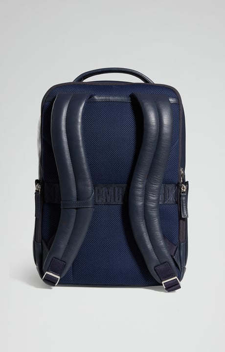 Colin men's leather backpack, BLUE Colin men's leather backpack, BLUE, hi-res-1