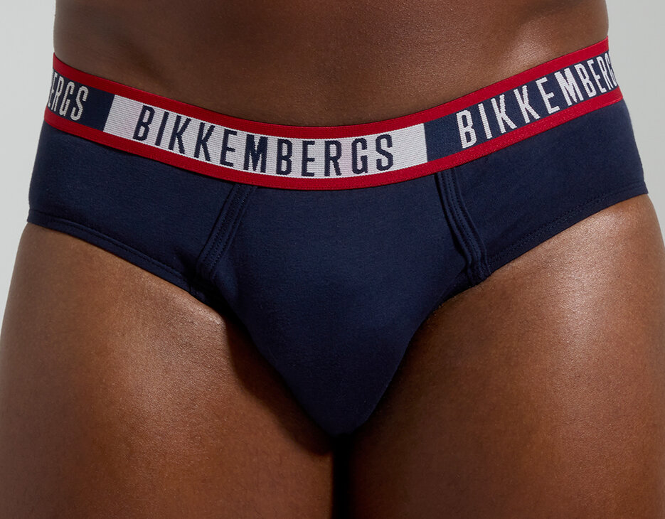 3-pack men's briefs with jacquard logo, NAVY 3-pack men's briefs with jacquard logo, NAVY, hi-res-1