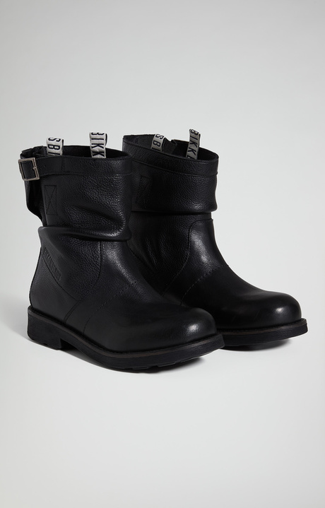 Women's Vintage W slouchy boots, BLACK, hi-res-1