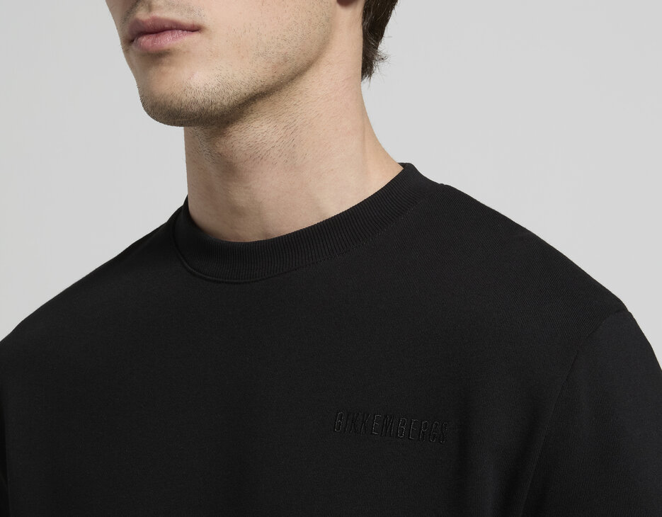 Men&rsquo;s sweatshirt with balloon sleeves, BLACK, hi-res-1