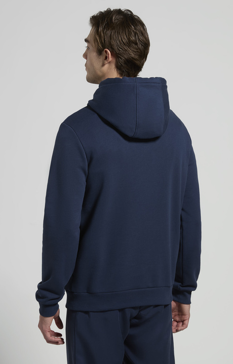 Men&rsquo;s hooded sweatshirt with embroidery, BLACK IRIS, hi-res-1