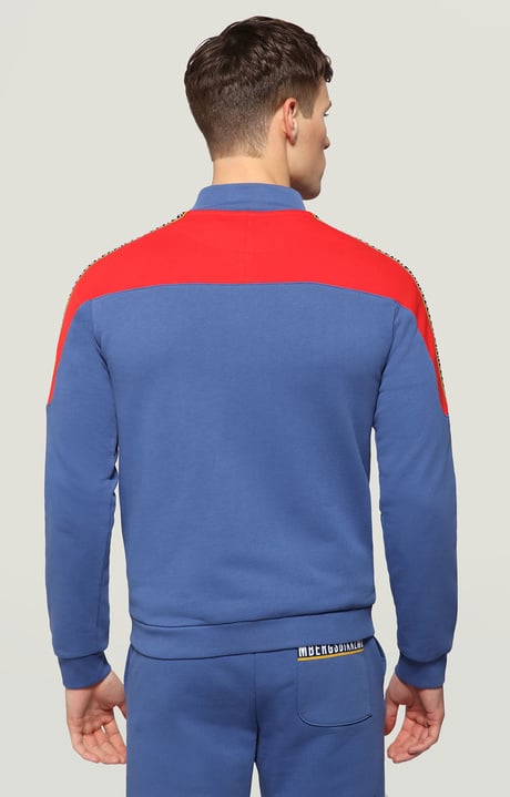 Fleece jacket with zipper and appliques, TRUE NAVY/RED Fleece jacket with zipper and appliques, TRUE NAVY/RED, hi-res-1