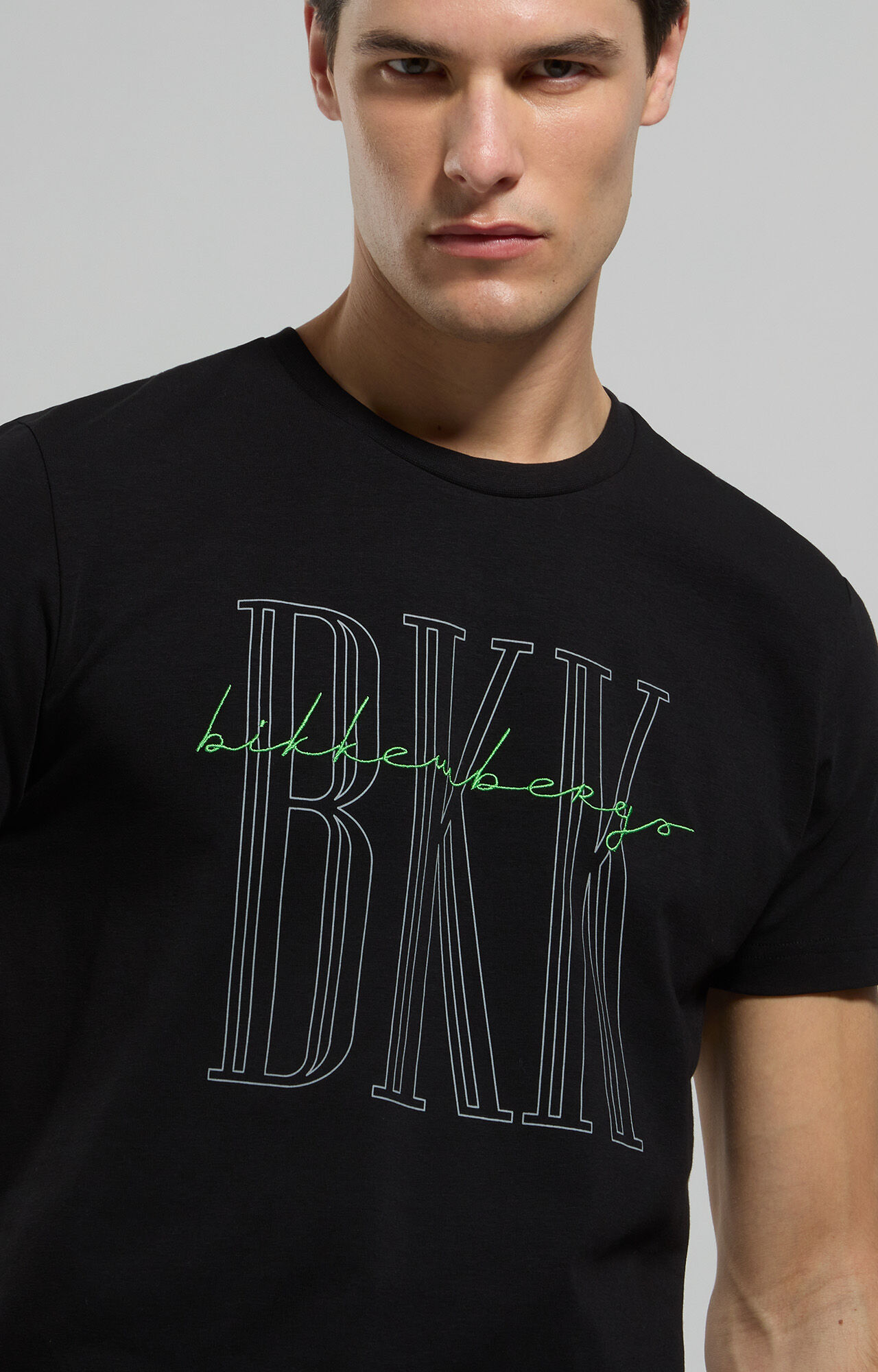 dirk bikkembergs Slim fit men's T-shirt with BKK print
