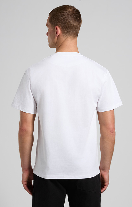 Men's zip-detail T-shirt, WHITE, hi-res-1