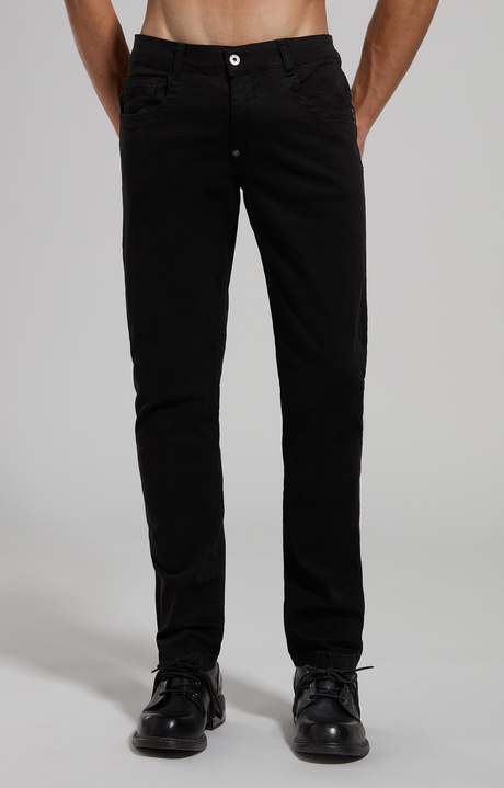 Men's slim fit 5-pocket pants, METEORITE BLACK, hi-res-1