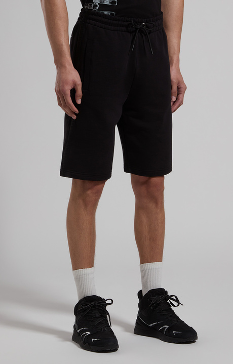 Men's fleece shorts, BLACK, hi-res-1