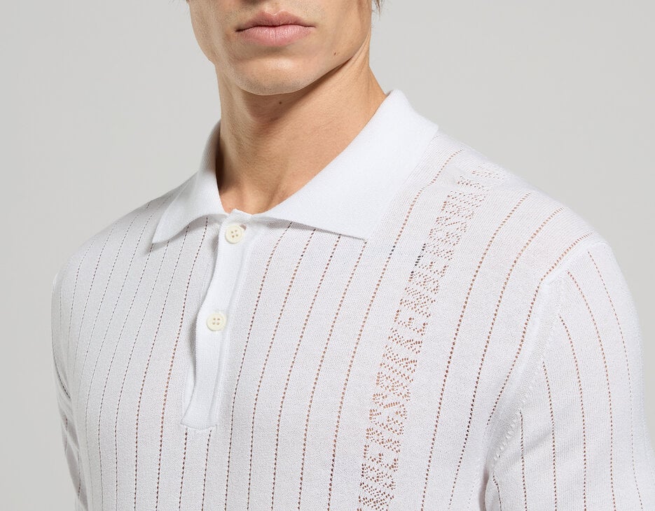Men's polo shirt, WHITE Men's polo shirt, WHITE, hi-res-1