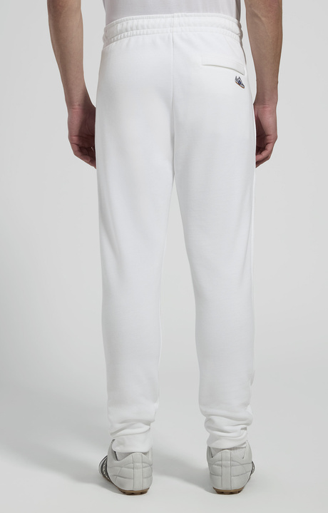 Men&rsquo;s joggers with embroidered flap, WHITE, hi-res-1