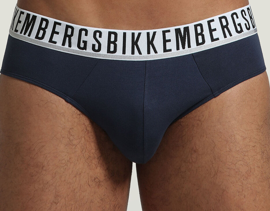 3-pack men's briefs in stretch cotton, NAVY 3-pack men's briefs in stretch cotton, NAVY, hi-res-1