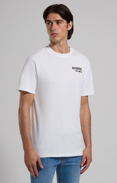 Men’s T-shirt with front and back prints, WHITE, hi-res-1